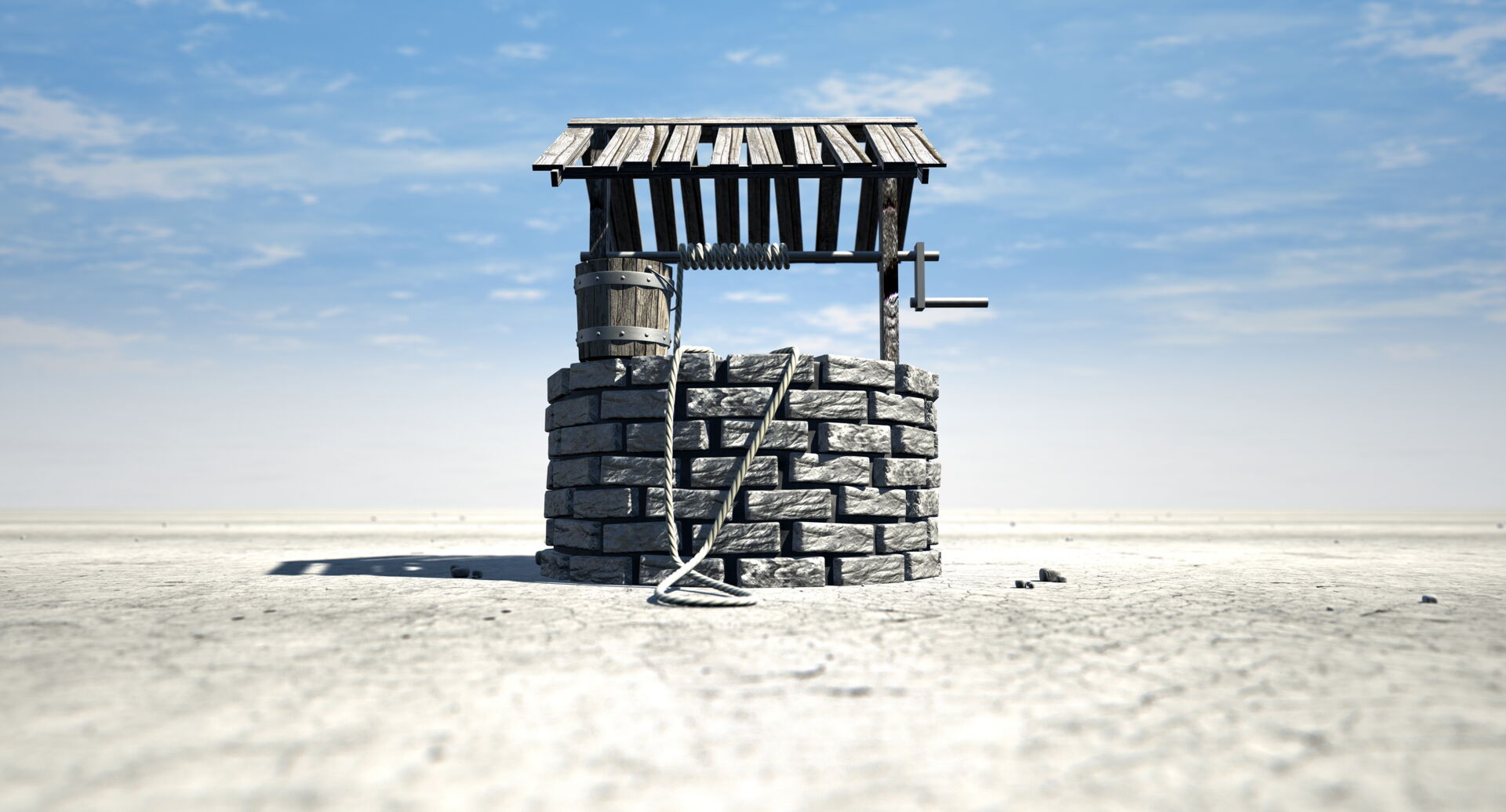  Abgedeckter Brunnen aus Beton